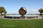 Visiter Pesaro sculpture Sphère de Pomodoro