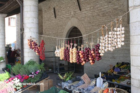 Visite de Gubbio photo étalage du marché