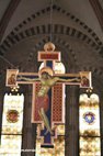 photo de la ville de Arezzo église san domenico croix en bois