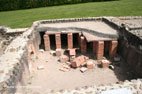 Bains Romains au musée archéologique de Vieux-la-romaine près de Caen