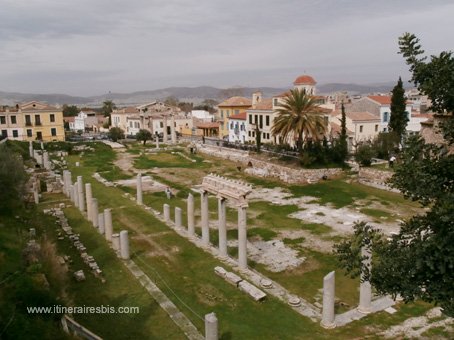 Visite de la ville d'Athènes Agora romaine et la porte d’Athéna