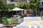 mur peint Love and peace de matala
