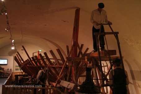 Visite du musée Galata de la mer à Gênes reconstitution d'un chantier naval