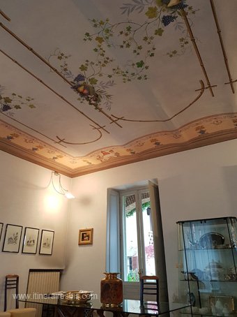Chambres d'hôtes Sogni e Tulipani à Govone plafond peint dans les maisons Piémontaises