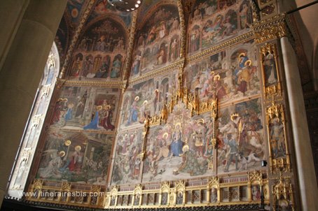 Visite du sanctuaire de Loreto fresque sur la vie de Marie