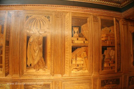 Le palais Ducal d'Urbino studiolo en marquetterie