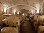 Visite des caves Cascina Chicco les tonneaux dans lesquels le vin vieillissent