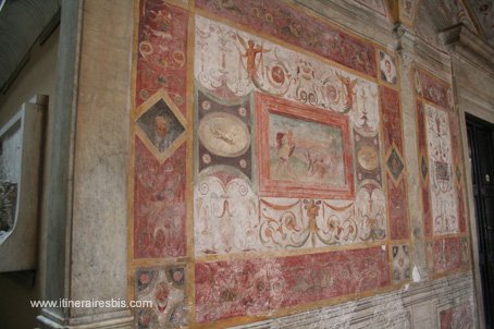 Visite de la ville de Carrare mur peint de l'académie des Beaux Arts