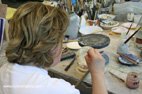 photo visite de Gubbio atelier faiencerie rampini