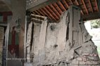 Visite de la villa romaine Oplontis les portes et murs pétrifiés par la lave