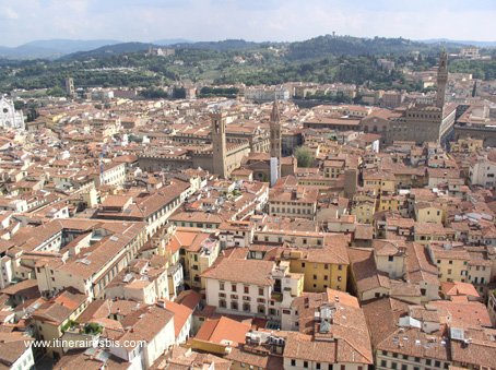 Vue depuis le toit du Duomo de Florence Firenze
