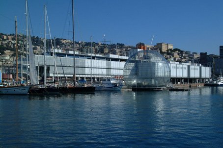 Genoa town picture The aquarium and the biosphere