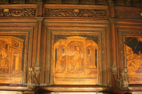 Visite de la ville de Sienne Palazzo Pubblico banc en marquetterie