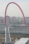 Visite de Turin le pont près du stade olympique