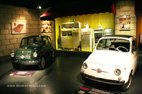 Visite de Turin le musée de l'automobile des Fiat 500