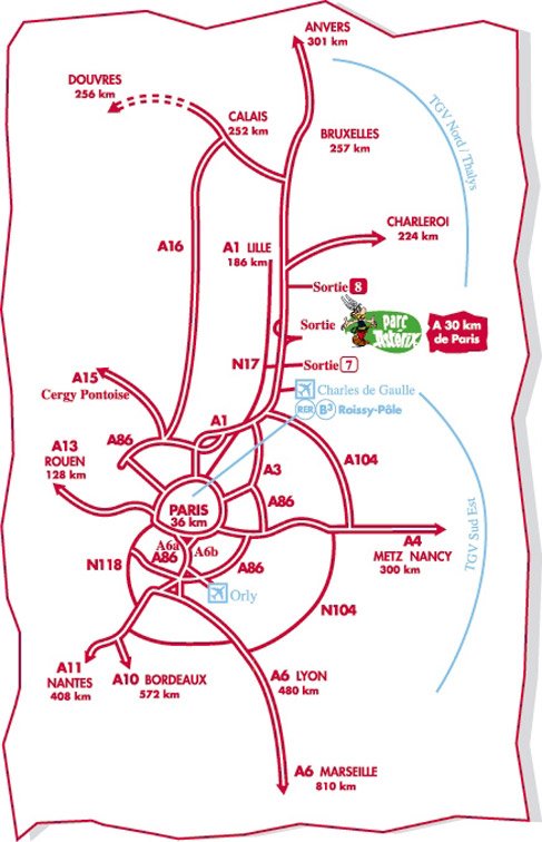 plan d'acces parc asterix